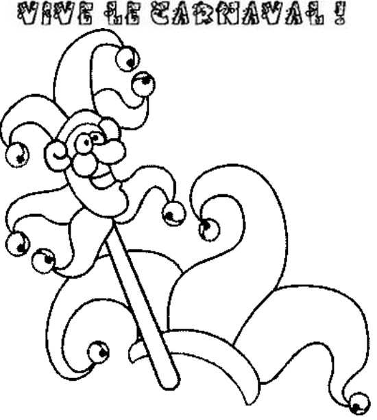 coloriage vive le carnaval baton